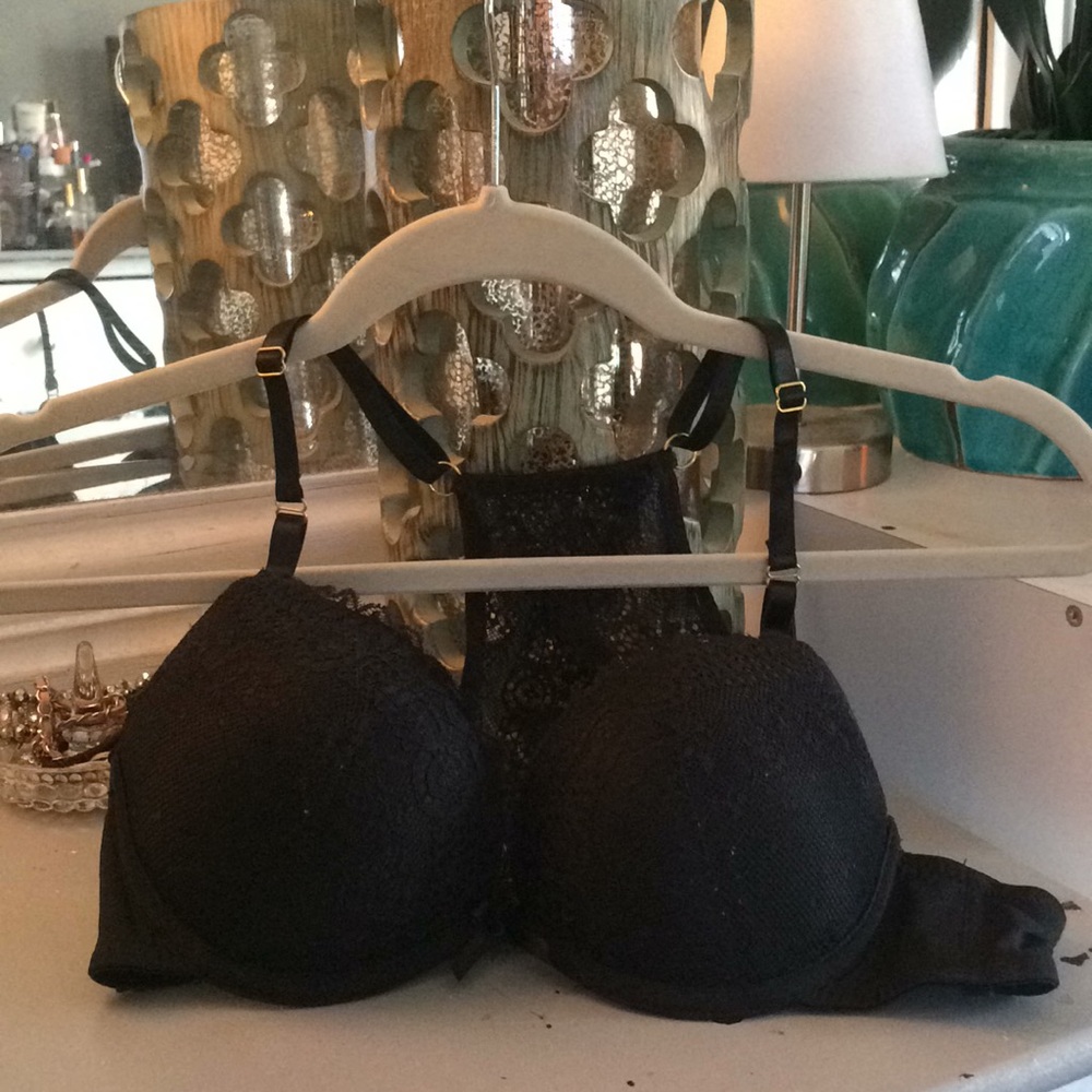 34-B Black Lace Push-up  XOXO Bra